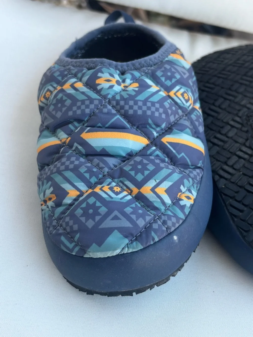 Columbia Kids Navy Quilted Slip-On Patterned Slippers